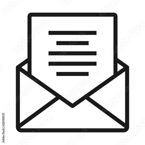 mail, letter, message - minimal line web icon. simple vector illustration. concept for infographic, website or app.