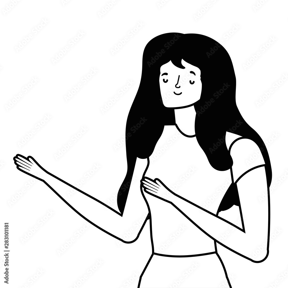 Isolated avatar woman vector design Isolated avatar woman vector design
