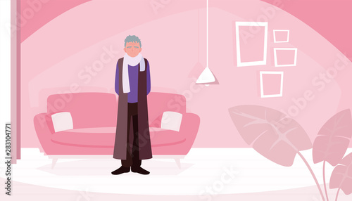 happy grandparents day flat design