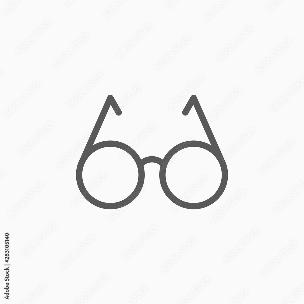 glasses icon, eyeglasses vector glasses icon, eyeglasses vector
