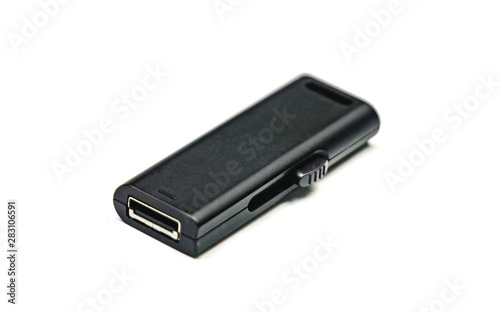 Usb flash drive on the white background