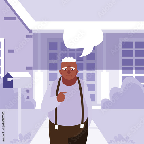 happy grandparents day flat design