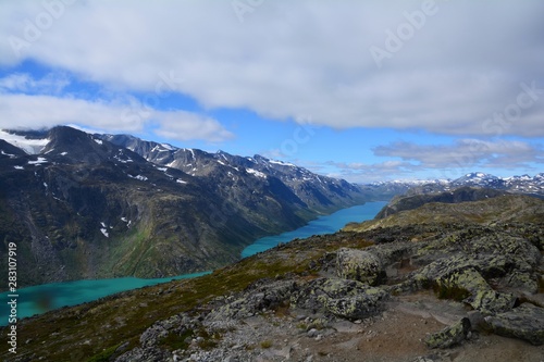 mountain landscape with blue sky