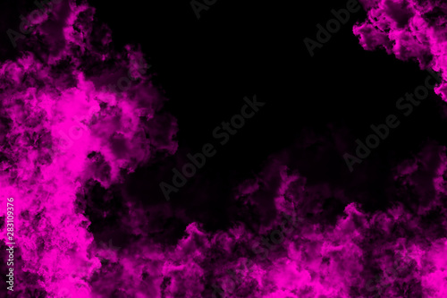 abstract colored dust explosion on a black background.abstract powder splatted background.