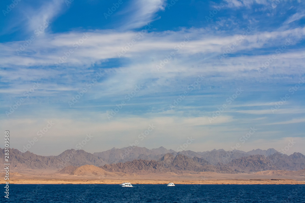 The coastline of Ras Mohammed National Park in the South Sinai, Egypt