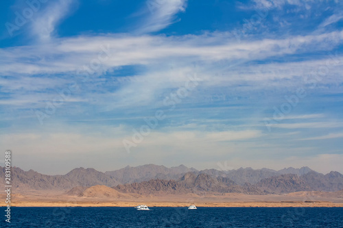 The coastline of Ras Mohammed National Park in the South Sinai, Egypt