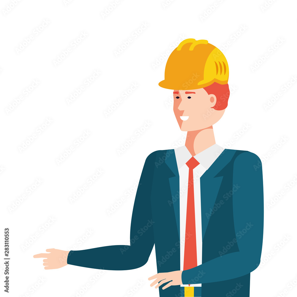 elegant engineer worker with helmet elegant engineer worker with helmet