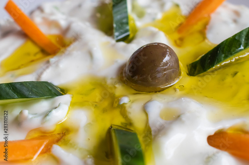 View of Tzatziki sauce