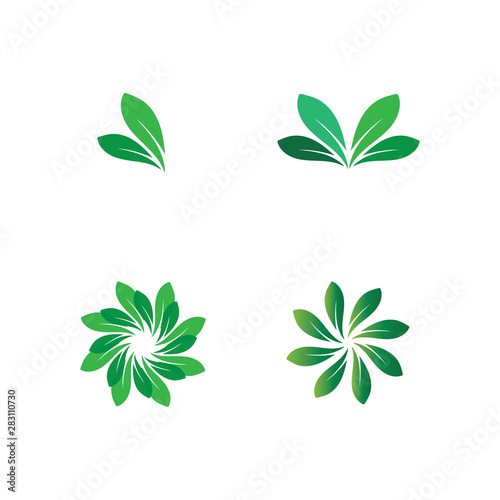 Tree leaf vector logo design  eco-friendly concept.
