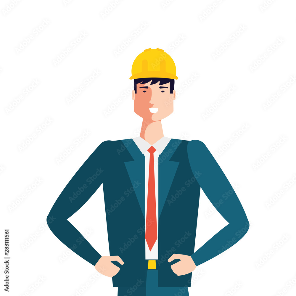 elegant engineer worker with helmet elegant engineer worker with helmet
