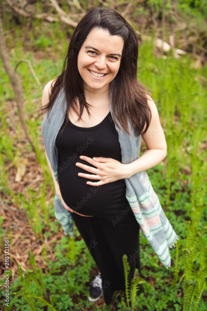 beautiful portrait of pregnant woman in nature beautiful portrait of pregnant woman in nature