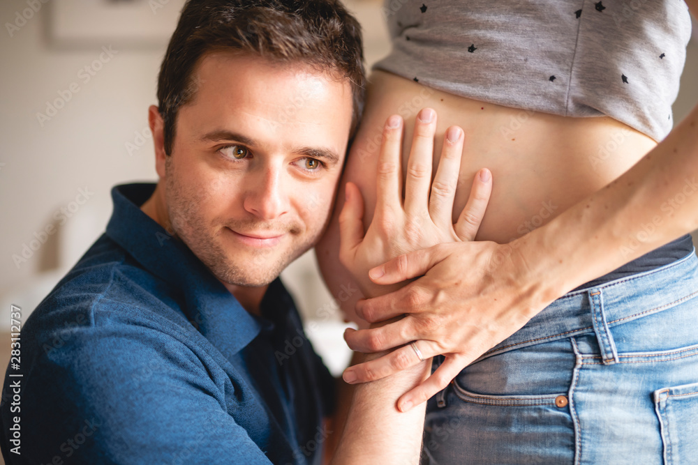 A couple Pregnant mother on baby room A couple Pregnant mother on baby room