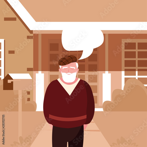 happy grandparents day flat design