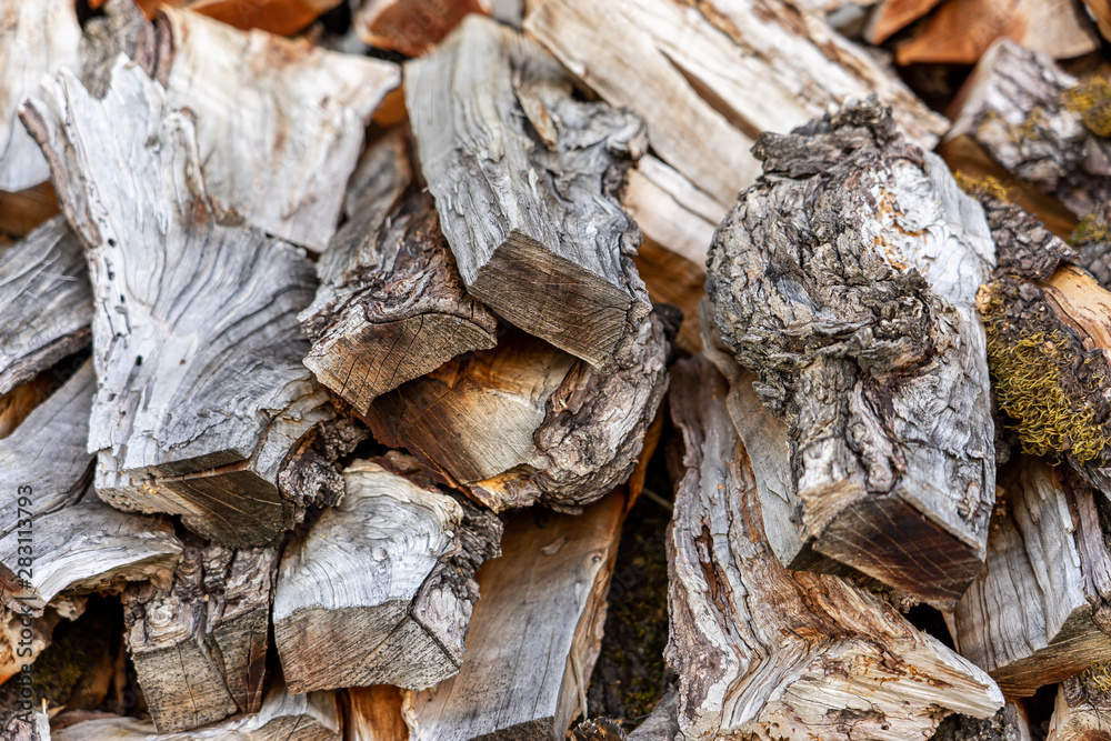Split Dry Firewood Texture Background Split Dry Firewood Texture Background