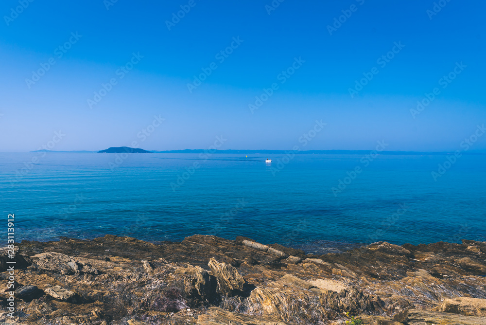 Beautiful sea, rocks, forests and beaches in Greece Beautiful sea, rocks, forests and beaches in Greece