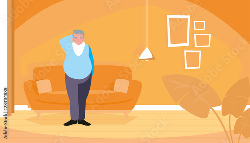 happy grandparents day flat design