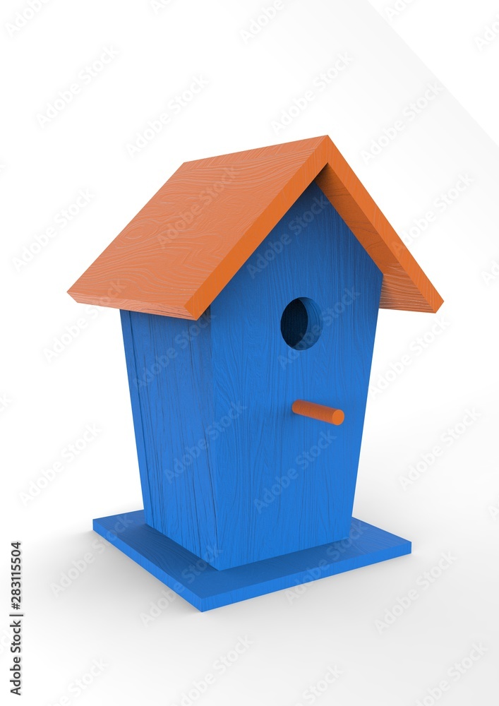Colorful Bird boxes isolated on a white background. Colorful Bird boxes isolated on a white background.