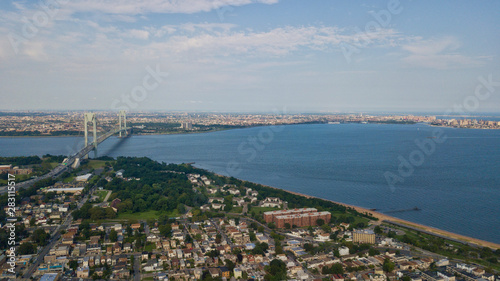 Aerial Drone Staten Island Verrazano Bridge Brooklyn © Leon718