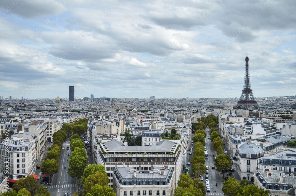 Paris Skyline from Arc de Triomphe