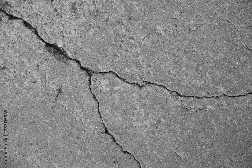 Crack in concrete on the streets of Los Angeles for interior design Crack in concrete on the streets of Los Angeles for interior design