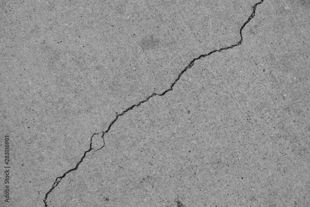 Fototapeta premium Crack in concrete on the streets of Los Angeles for interior design