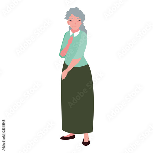 happy grandparents day flat design