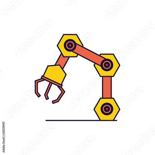 robotic hand industrial technology vector ilustration