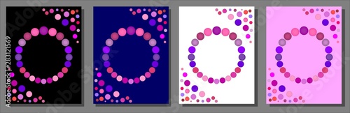 Mosaic colorful  circle design backgrounds collection vector design element for websites, blogs, advertisements, magazine, articles, flyers, posters, backgrounds, business cards, logo, and tri-folds