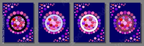 Mosaic colorful circle design backgrounds collection vector design element for websites, blogs, advertisements, magazine, articles, flyers, posters, backgrounds, business cards, logo, and tri-folds