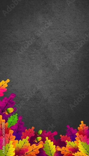Autumn leaves. Autumn background with space for text. 