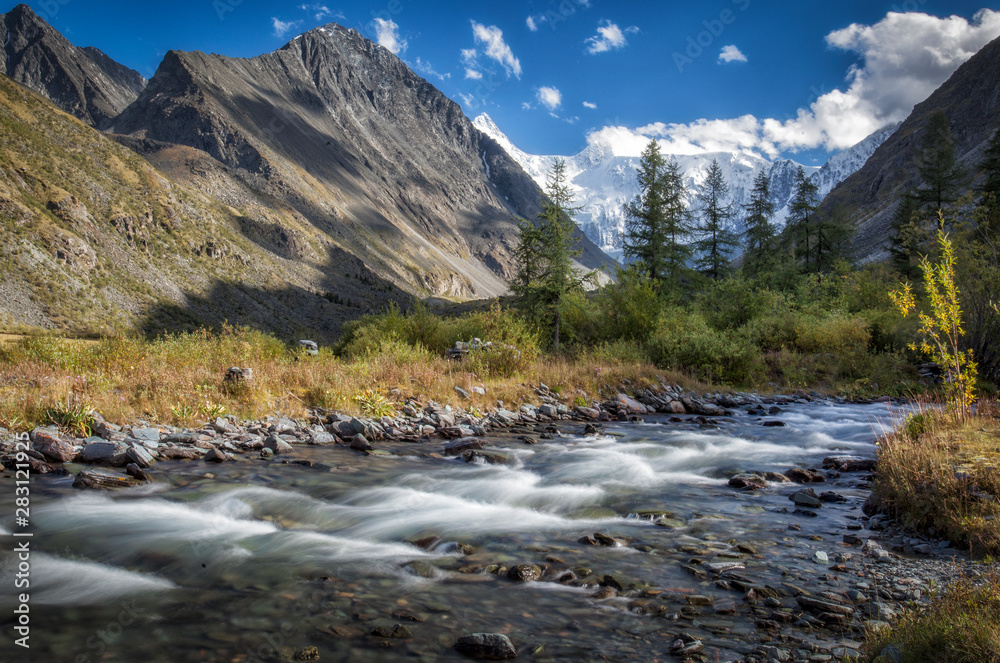 Mountain river in Altai Mountain river in Altai