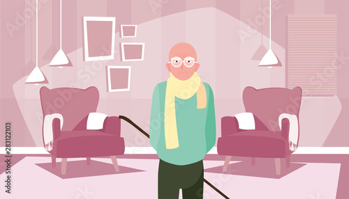 happy grandparents day flat design