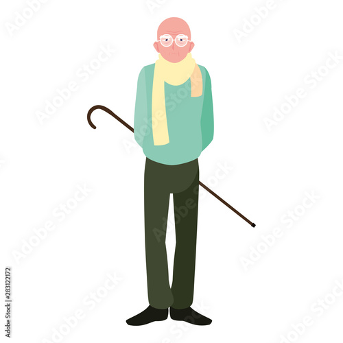 happy grandparents day flat design
