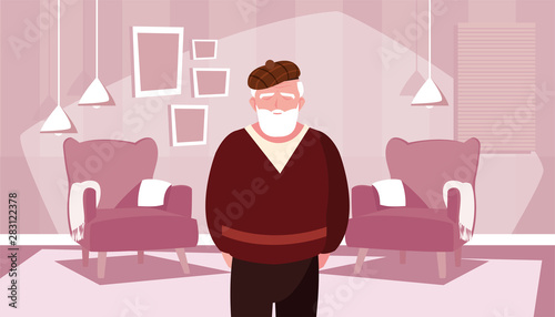 happy grandparents day flat design