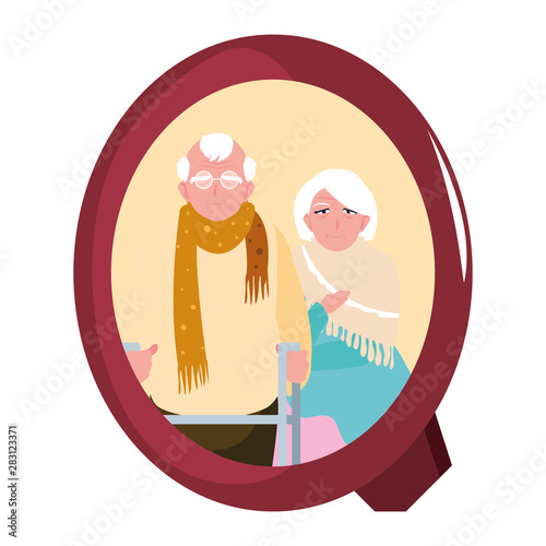 happy grandparents day flat design