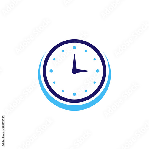 Free Download Clock icon vector. Flat design element watch isolated on white background. - GFXLoad