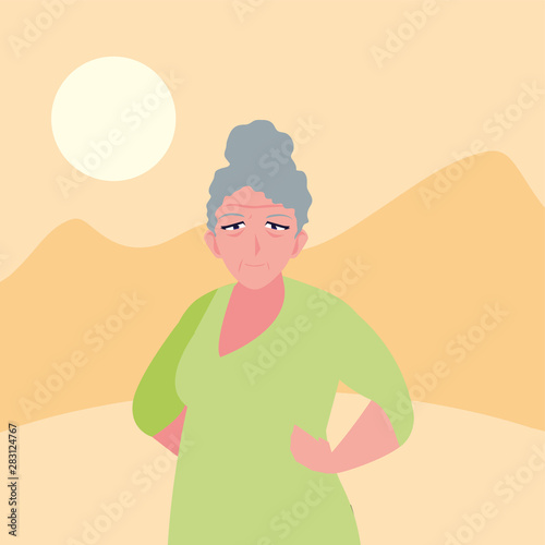 happy grandparents day flat design