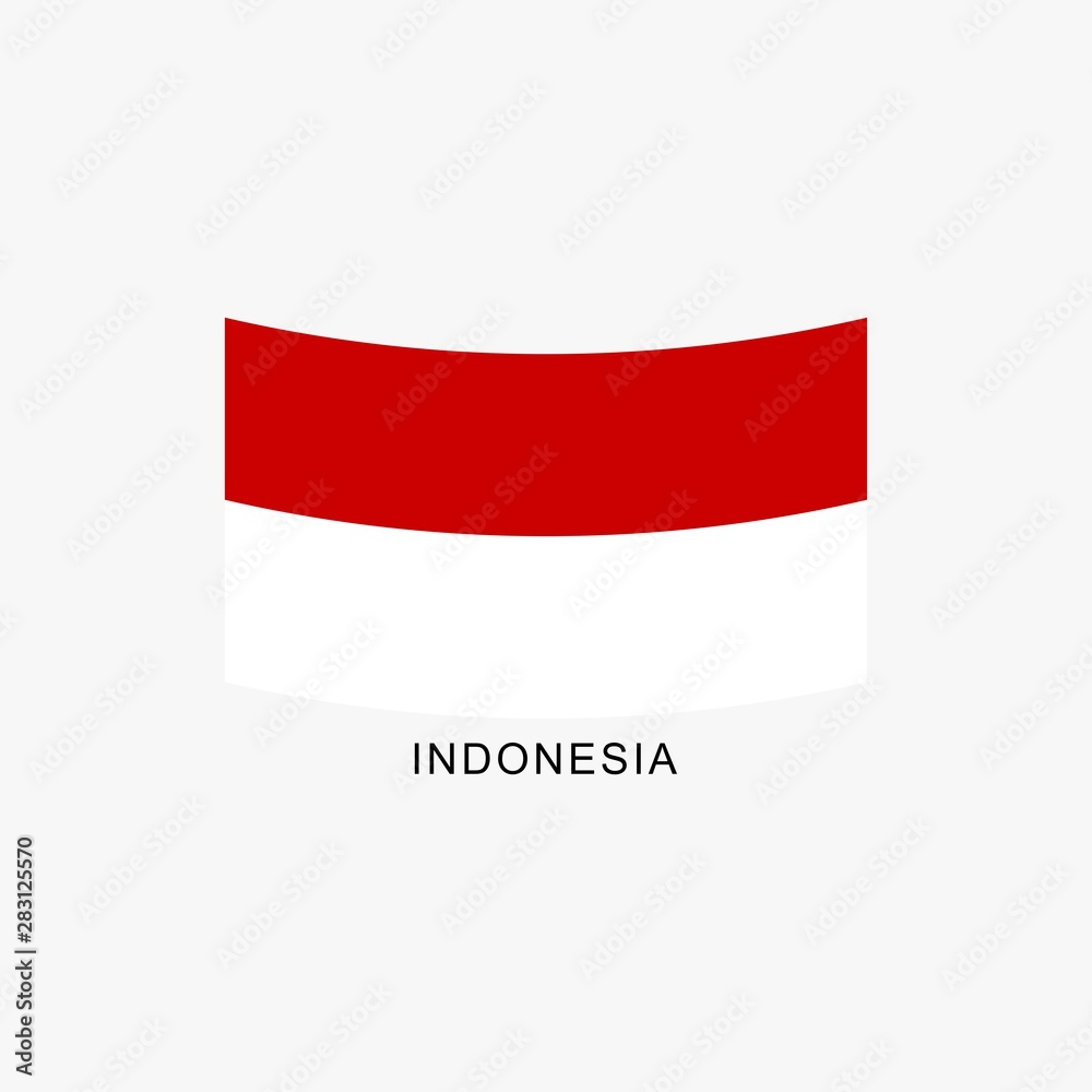 Indonesia flag flat design vector, red and white flag illustration, south east asia flag design. Indonesia flag flat design vector, red and white flag illustration, south east asia flag design.
