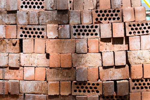 bricks stacked up as background and texture