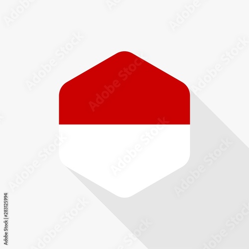 Free Download Indonesia flag flat design vector, red and white flag illustration, south east asia flag design. - GFXLoad