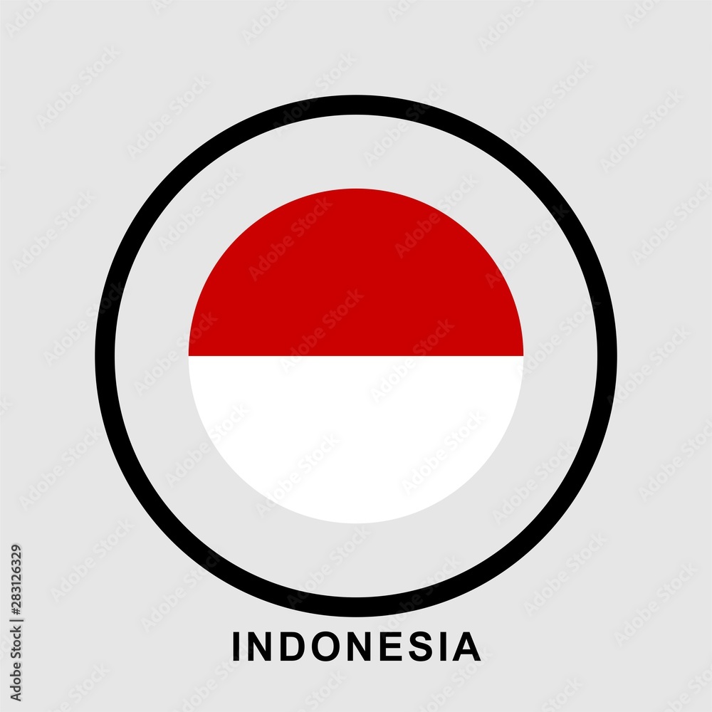 Indonesia flag flat design vector, red and white flag illustration, south east asia flag design. Indonesia flag flat design vector, red and white flag illustration, south east asia flag design.