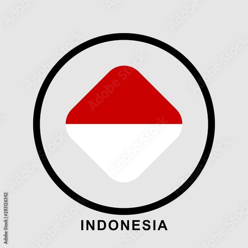 Free Download Indonesia flag flat design vector, red and white flag illustration, south east asia flag design. - GFXLoad