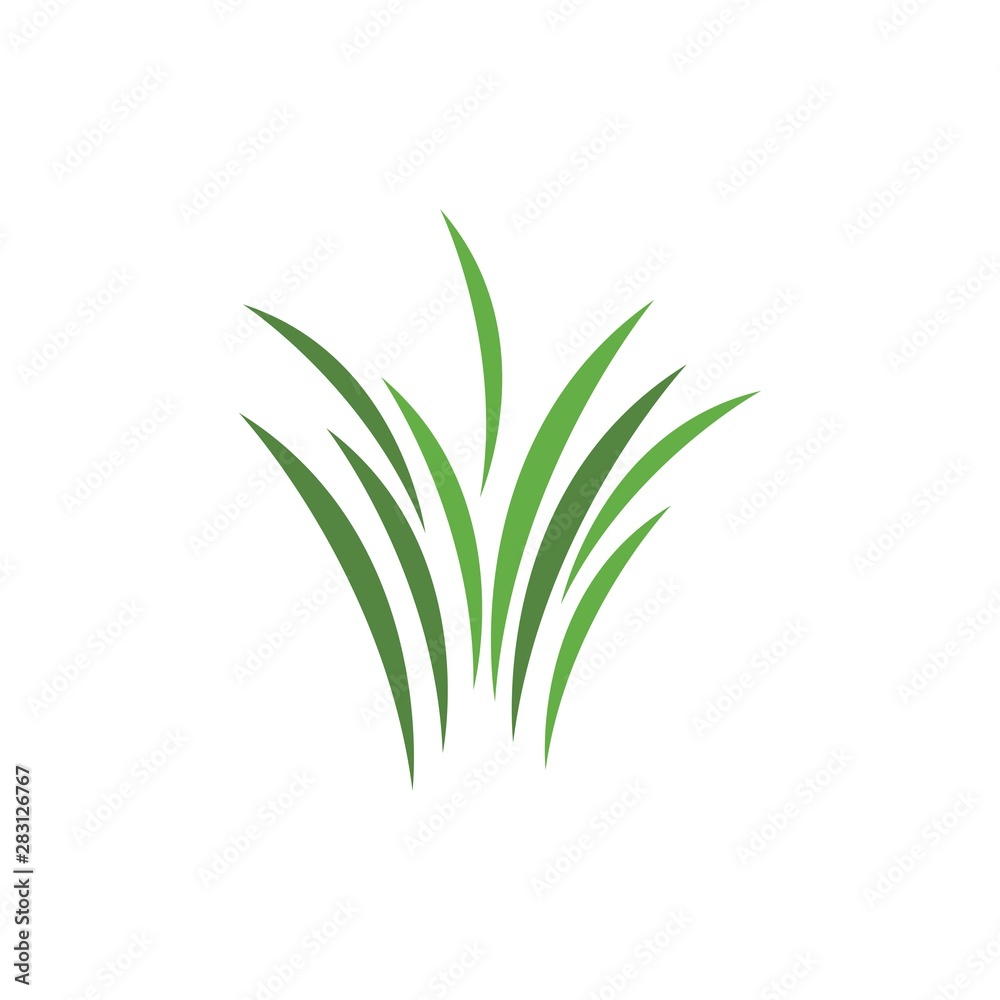 Obraz premium Grass ilustration logo vector