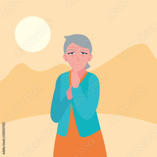 happy grandparents day flat design