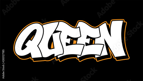 Graffiti style lettering text design