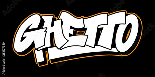 Graffiti style lettering text design