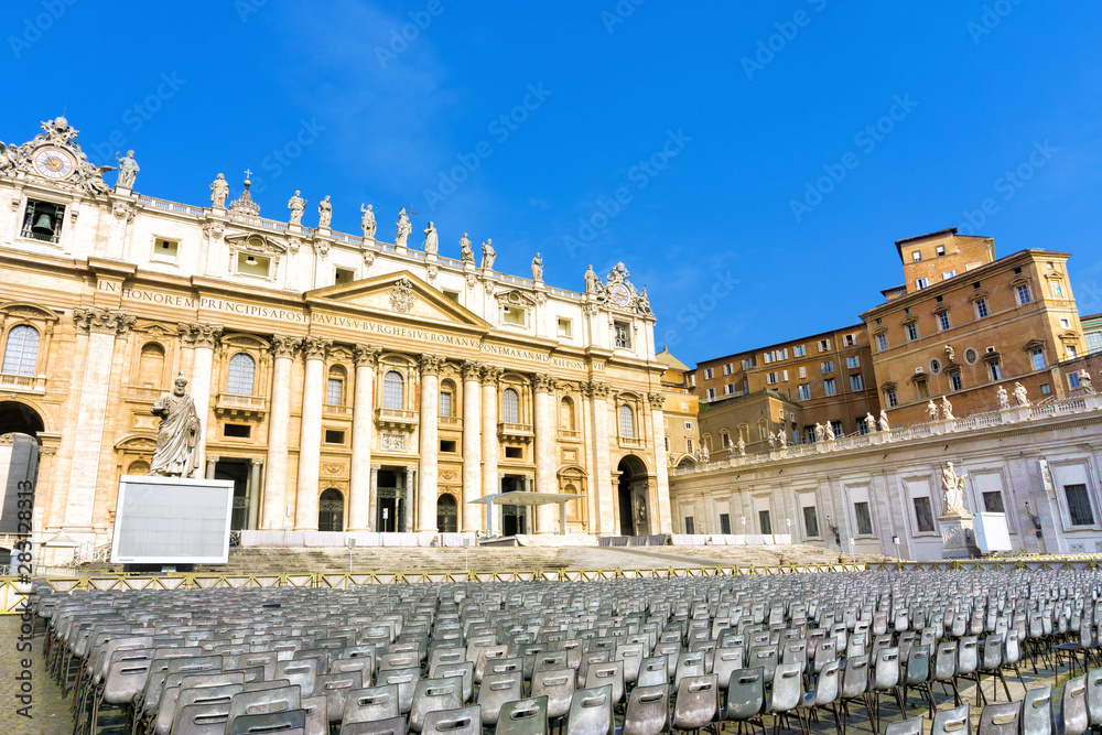 St. Peter's Basilica Square in Rome, Italy
