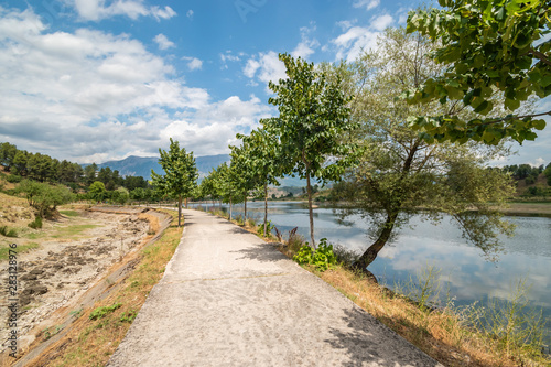 Narrow Alley passing along Viroi lake