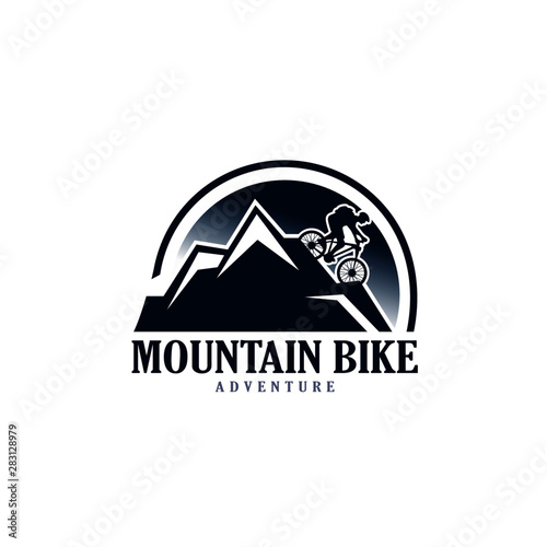Mountain Bike Logo Design Vector Template