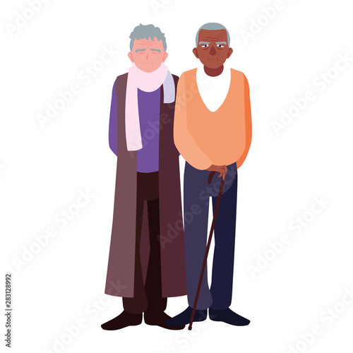happy grandparents day flat design